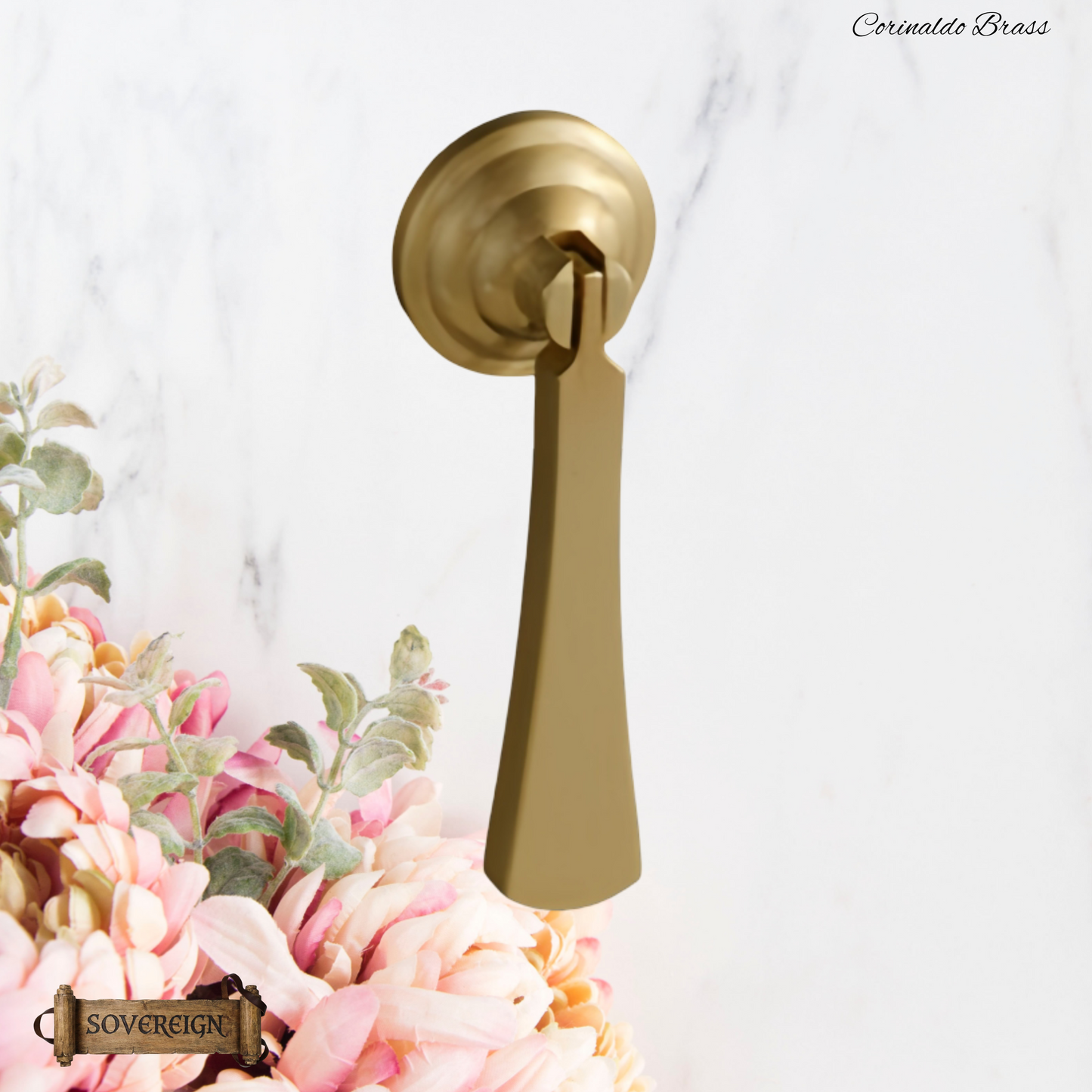 "Corinaldo "Sovereign stylish Pendant Brass cabinet  handle 70mm long