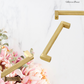 "Volterra" Sovereign Knurled Brushed Brass cabinet D-Handles -7 Sizes
