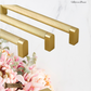 "Volterra" Sovereign Knurled Brushed Brass cabinet D-Handles -7 Sizes