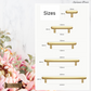 "Syracuse" Rounded Brushed Brass cabinet T-Bar Handles -5 sizes