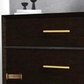 "Syracuse" Rounded Brushed Brass cabinet T-Bar Handles -5 sizes