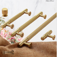 "Genoa" Sovereign Grippa Brushed Brass cabinet T-Bar Handles -8 Sizes