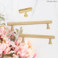 "Portofino" Sovereign Knurled Brushed Brass cabinet T-Bar Handles -9 Sizes