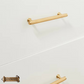 "Portofino" Sovereign Knurled Brushed Brass cabinet T-Bar Handles -9 Sizes