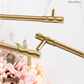 "Dessio" Sovereign Diamond brushed Brass cabinet T-Bar Handles -6 sizes