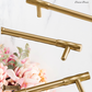"Dessio" Sovereign Diamond brushed Brass cabinet T-Bar Handles -6 sizes