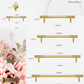 "Dessio" Sovereign Diamond brushed Brass cabinet T-Bar Handles -6 sizes