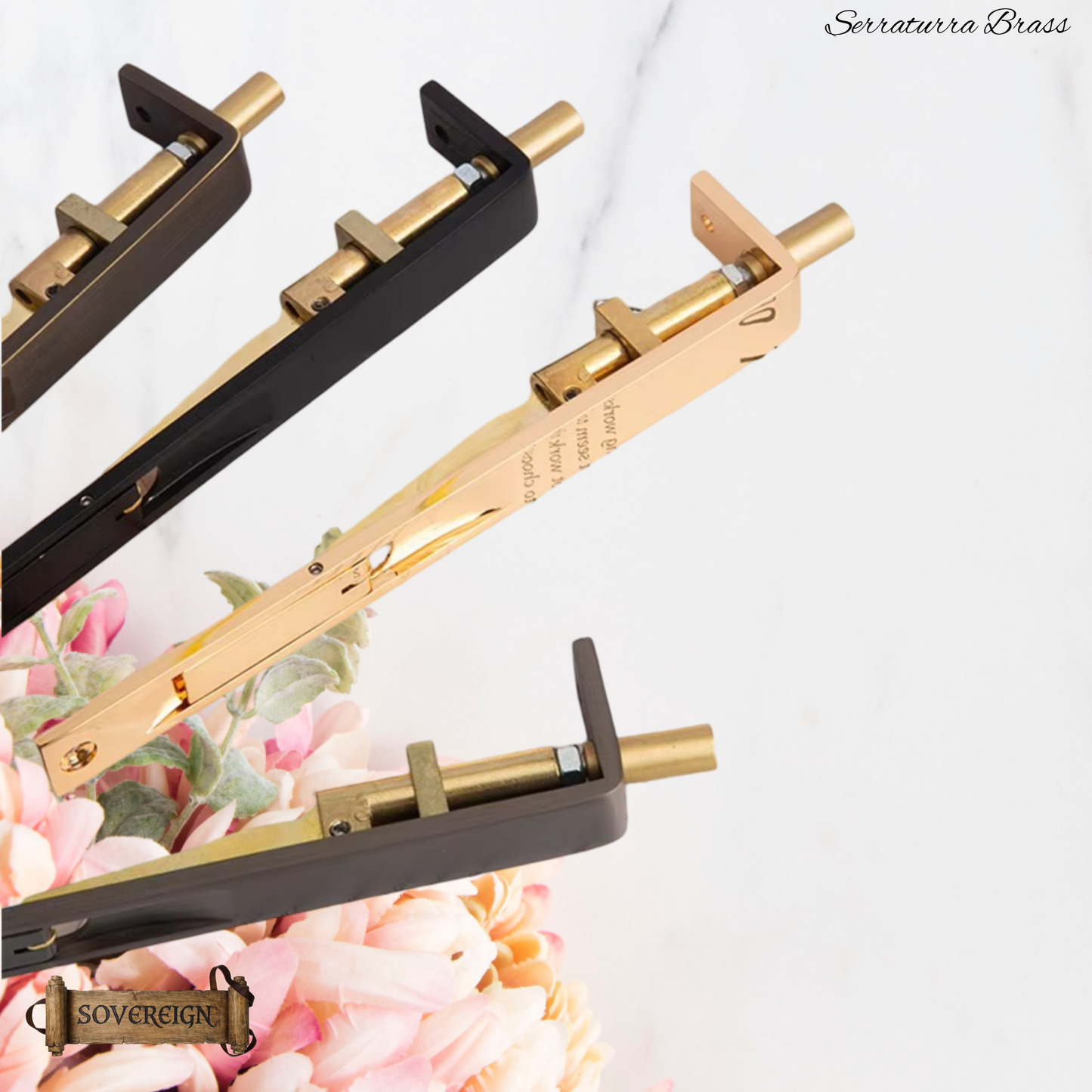 "Serraturra" Sovereign Flush lever Bolt Solid brass 200mm-7 Finishes
