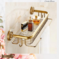 "Cordia" Sovereign Shower Basket -Large antiqued brass 510mmx150mm