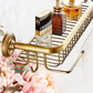 "Cordia" Sovereign Shower Basket -Standard antiqued brass 350mmx150mm