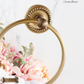 "Cordia" Sovereign Towel Ring -Standard antiqued brass 150mm dia