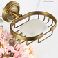 "Cordia" Sovereign Soap Dish antiqued brass