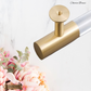"Chiara" Sovereign Clear Acrylic & Brass cabinet T-Bar Handles -5 Sizes
