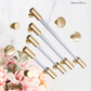 "Chiara" Sovereign Clear Acrylic & Brass cabinet T-Bar Handles -5 Sizes