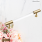 "Chiara" Sovereign Clear Acrylic & Brass cabinet T-Bar Handles -5 Sizes