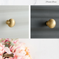 "Pesante" Sovereign Ring heavy brass Knob 25mm dia- 2 Sizes