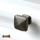 "Inclinato" Sovereign Square 29mmx29mm solid brass cabinet pull-  2 Finishes