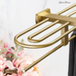 "Lusso" Sovereign Looped 5 Bar Towel Rail Brushed brass 600mmx200mm