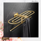 "Lusso" Sovereign Looped 5 Bar Towel Rail Brushed brass 600mmx200mm