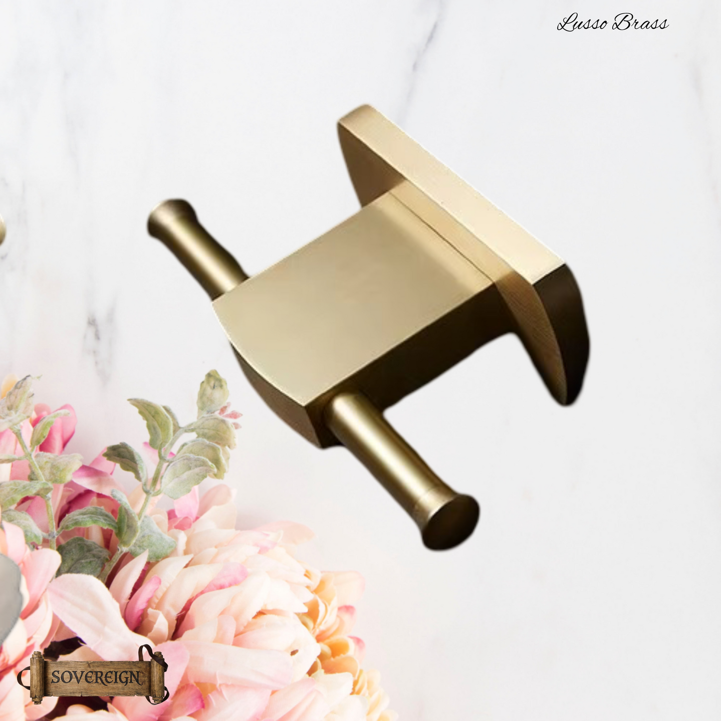 "Lusso" Sovereign Mini Towel Rail 150mm -Brushed brass