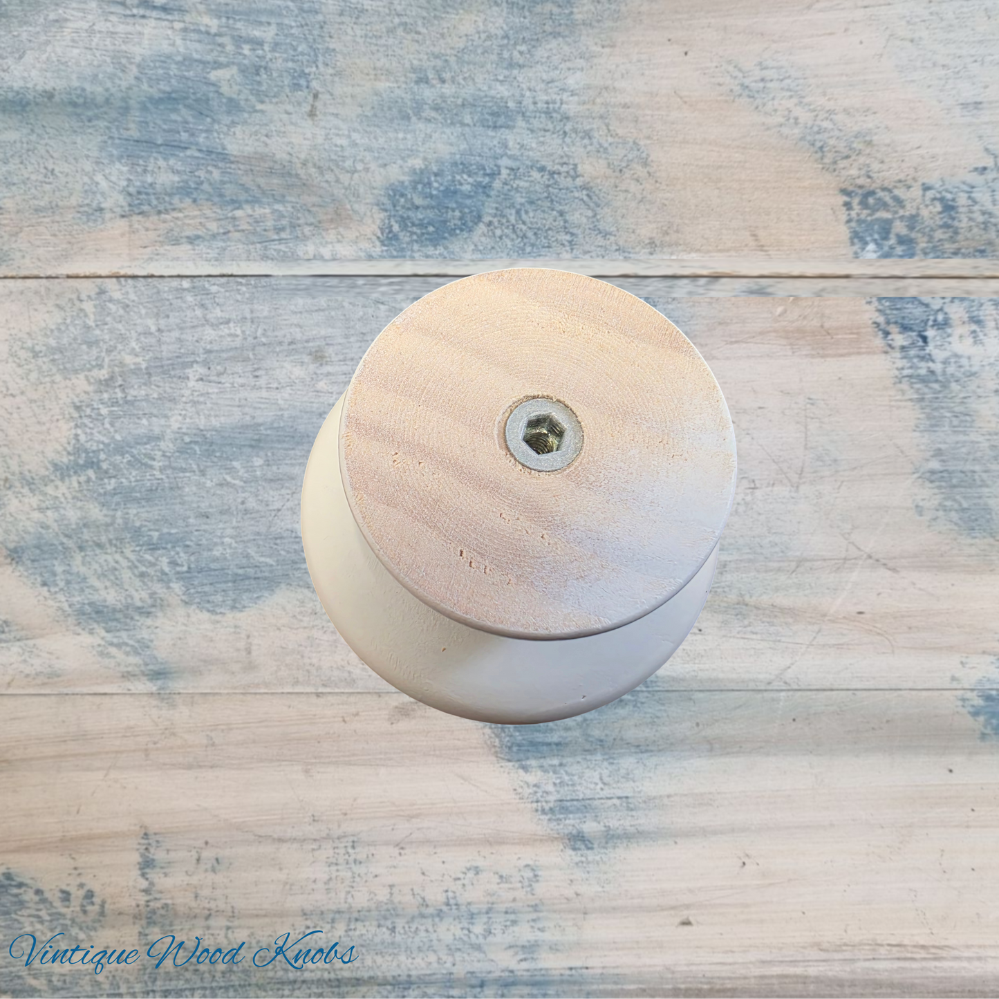 Sylvian White wooden cabinet / Drawer Knob 40mm dia