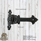 Antique Cast Iron Strap T Hinge-152mm x 100mm (MAJ-800)