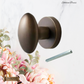 Ellittico Sovereign Oval brass Door knob (3 Finishes)