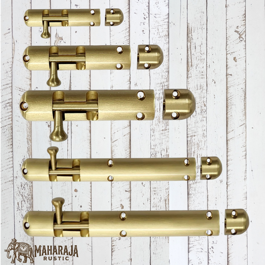 Heavy Duty Enclosed  Solid Brass Sliding Bolt 115mm to 280mm long