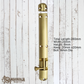 Heavy Duty Enclosed  Solid Brass Sliding Bolt 115mm to 280mm long