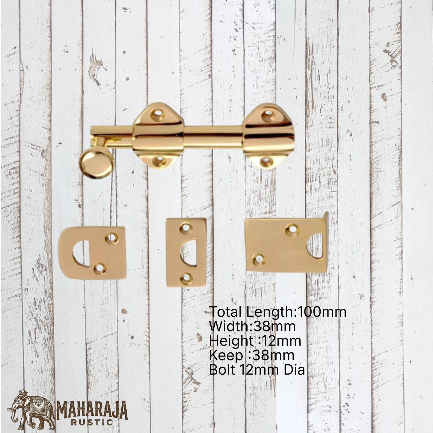 Heavy Duty Surface Brass bolts for windows and doors 100mm