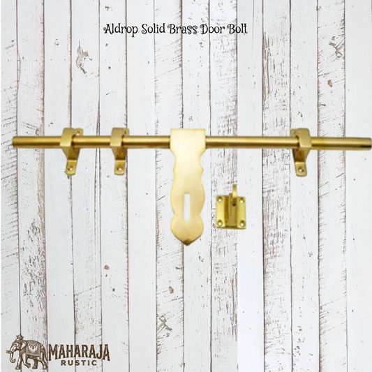 Brass Aldrop Door latch bolt Heavy duty 150mm-457mm lengths