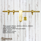 Brass Aldrop Door latch bolt Heavy duty 150mm-457mm lengths