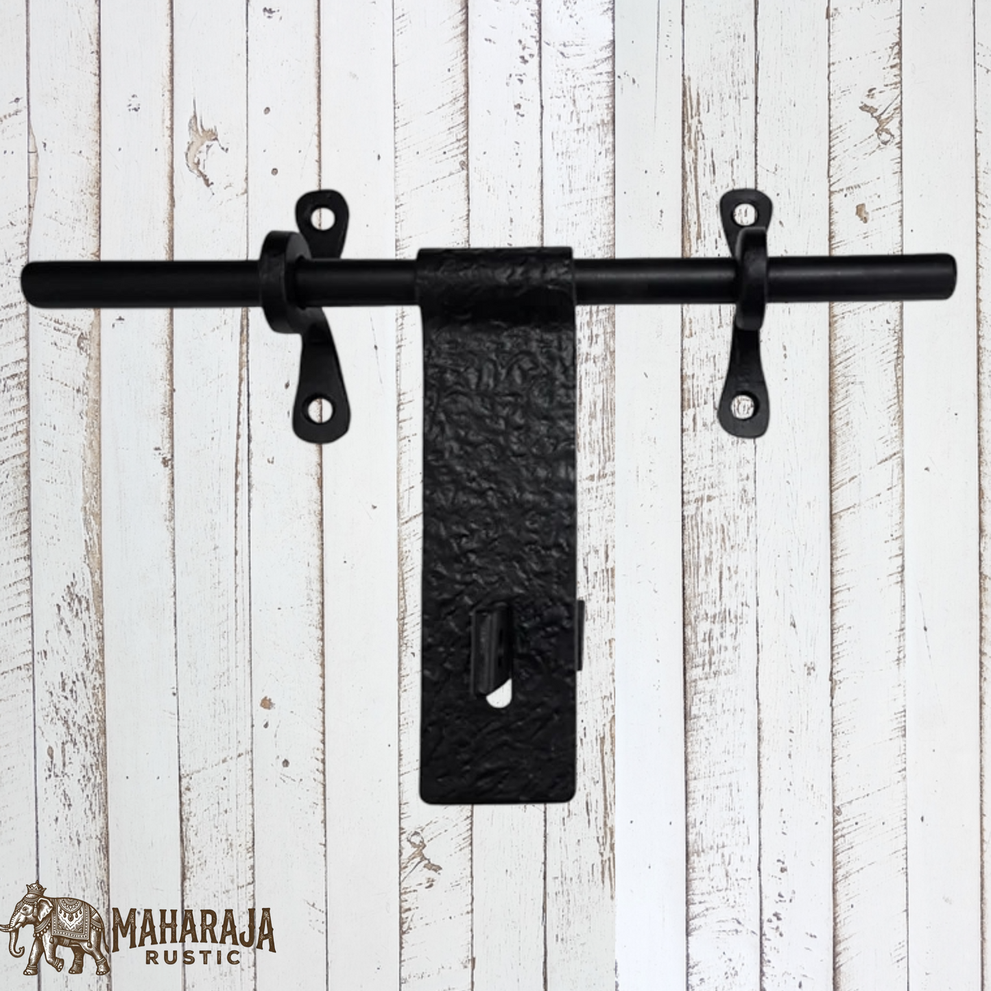Hand Forged Iron Textured Aldrop Door latch bolt 355mm long