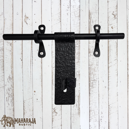 Hand Forged Iron Textured Aldrop Door latch bolt 355mm long