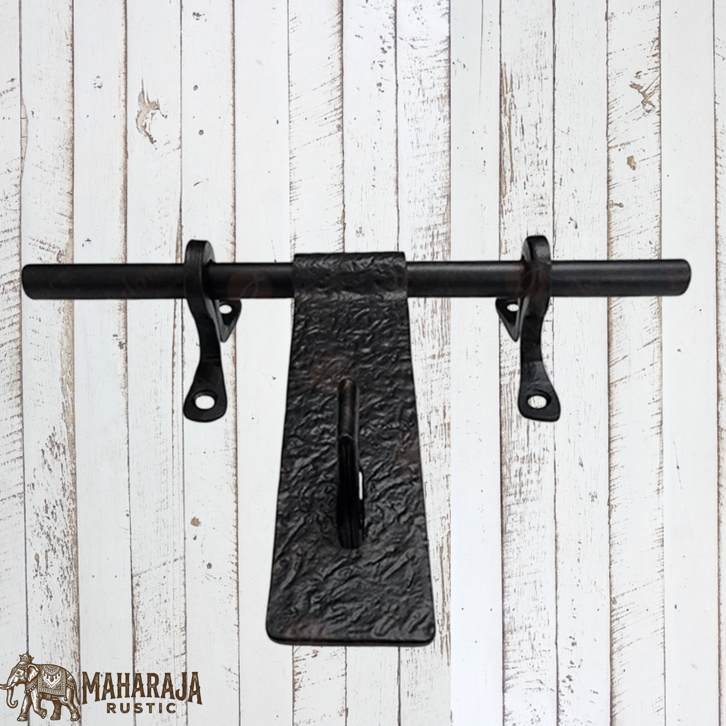 Hand Forged Iron Textured Aldrop Door latch bolt 355mm long