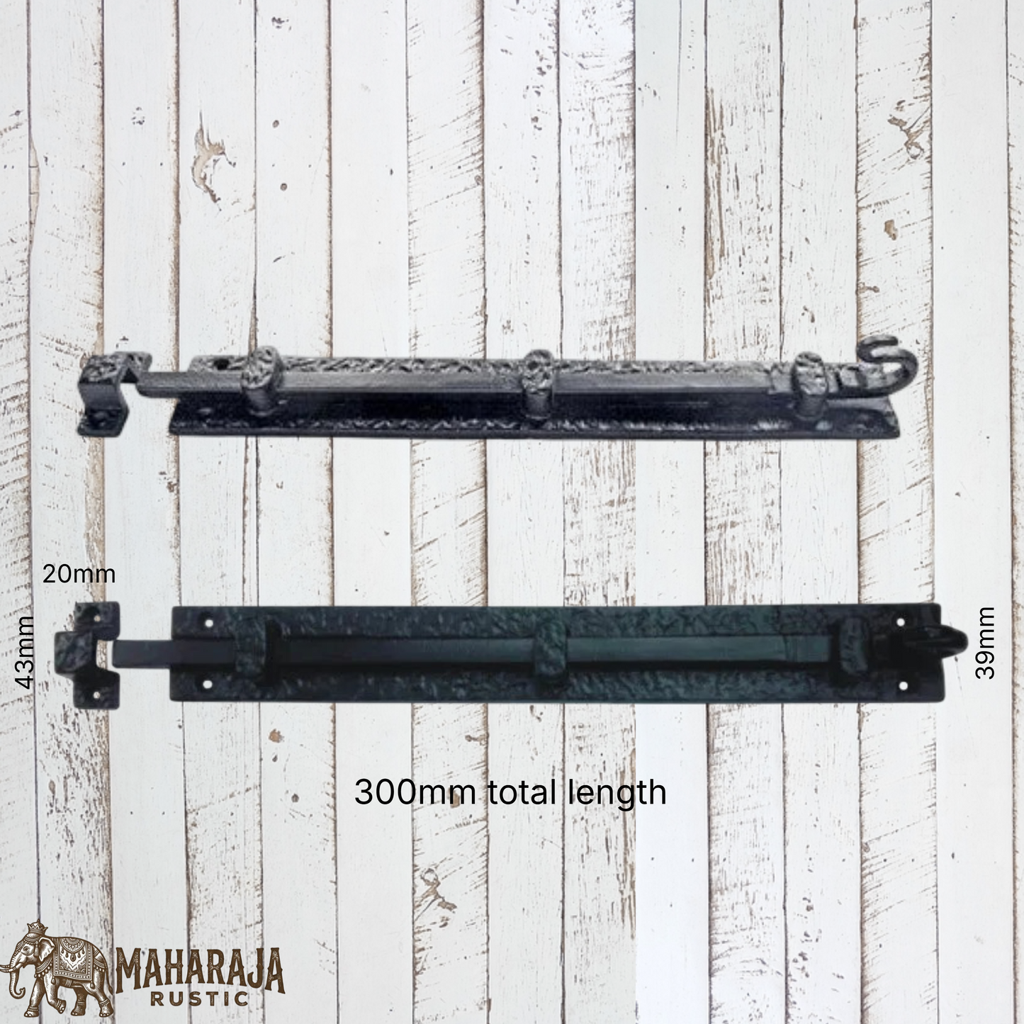 Cast Iron S-Hook Barrel Bolt lock 300mm