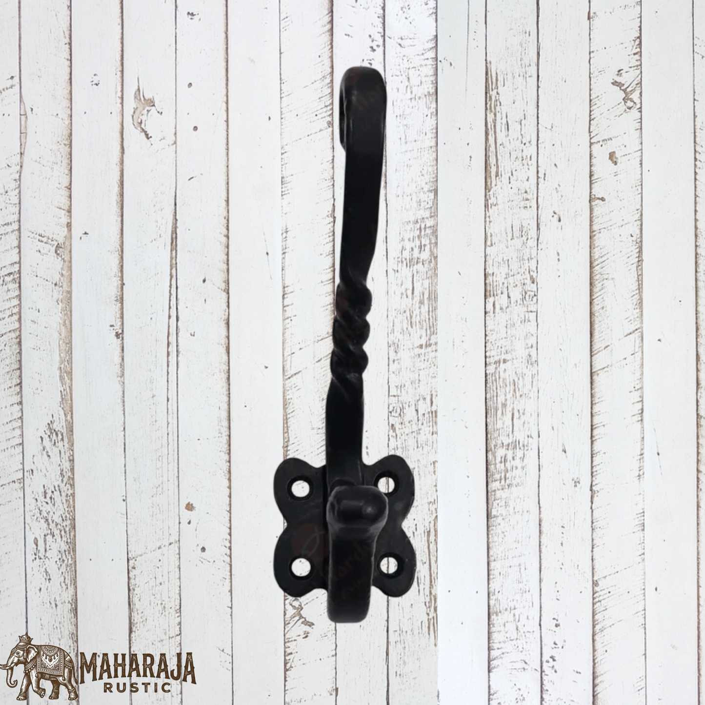 Twisted Forged Iron large coat hook 140mm high