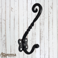 Twisted Forged Iron large coat hook 140mm high