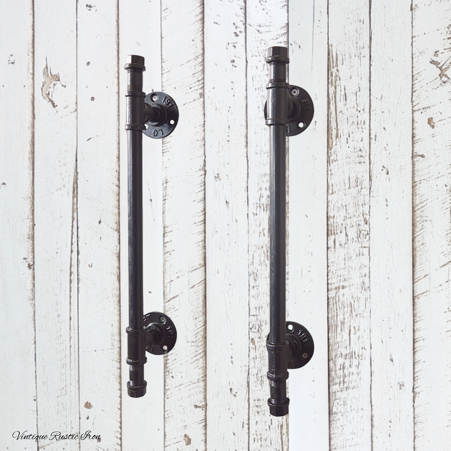 Rustic Iron Tubular pipe Barn Door handle 4 sizes(290-630mm)