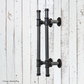 Rustic Iron Tubular pipe Barn Door handle 4 sizes(290-630mm)