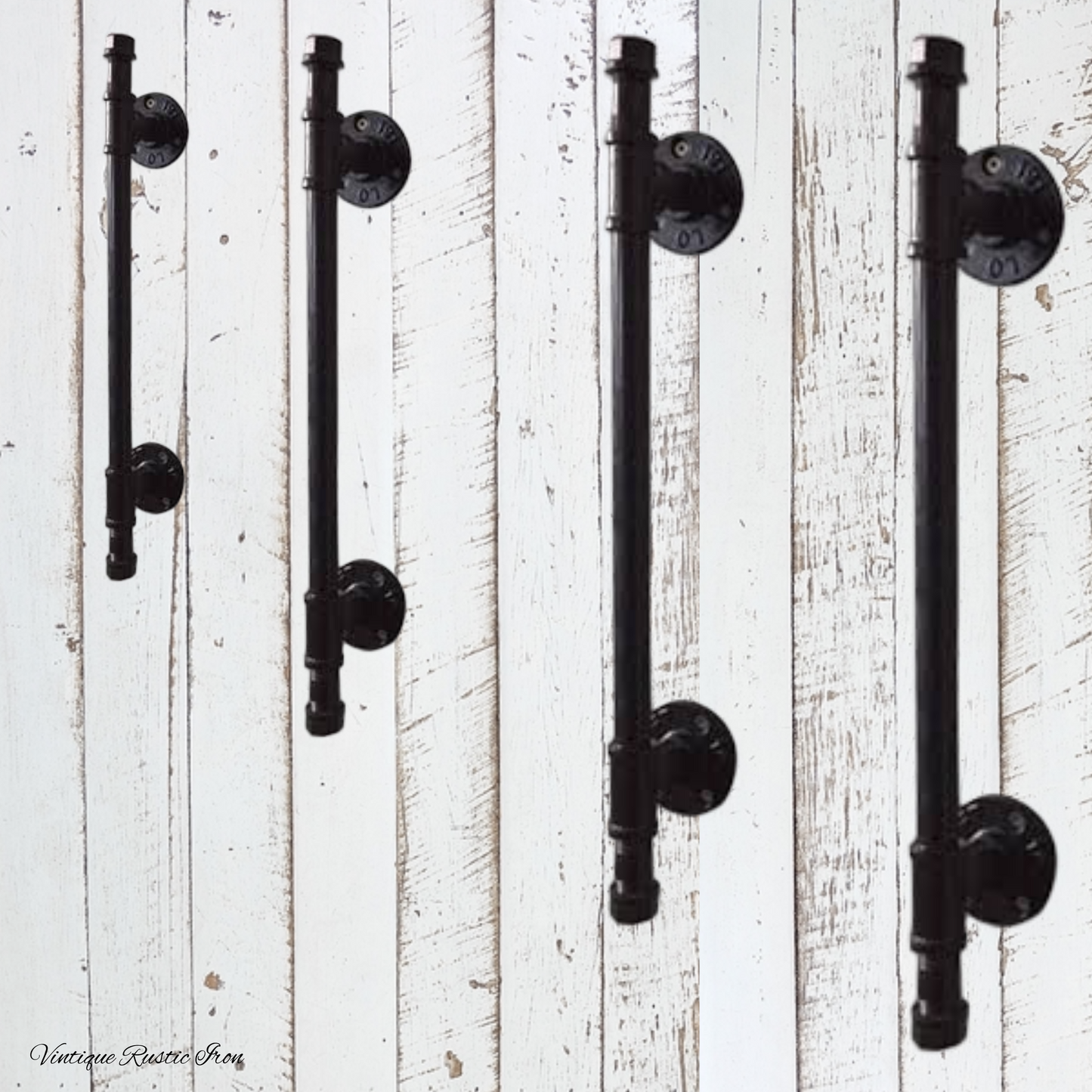 Rustic Iron Tubular pipe Barn Door handle 4 sizes(290-630mm)