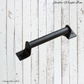 Stables D-handle 600mm Black Tube iron handle