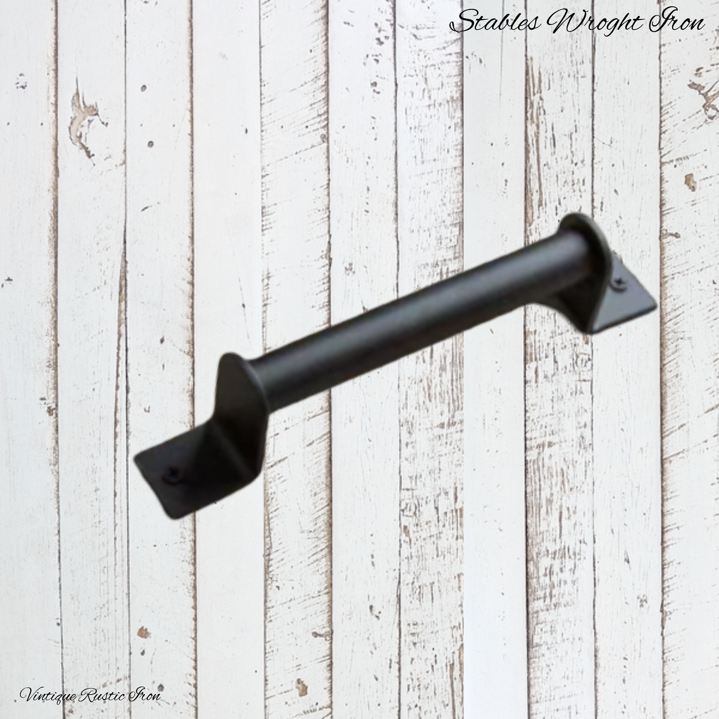 Stables D-handle 600mm Black Tube iron handle