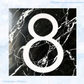 Narrow 150mm 304 stainless steel silver floating Street numbers (0-9)