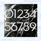 Narrow 150mm 304 stainless steel silver floating Street numbers (0-9)