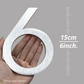 Narrow 150mm 304 stainless steel silver floating Street numbers (0-9)