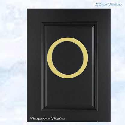Narrow 150mm 304 Gold Aluminium floating Street numbers (0-9)