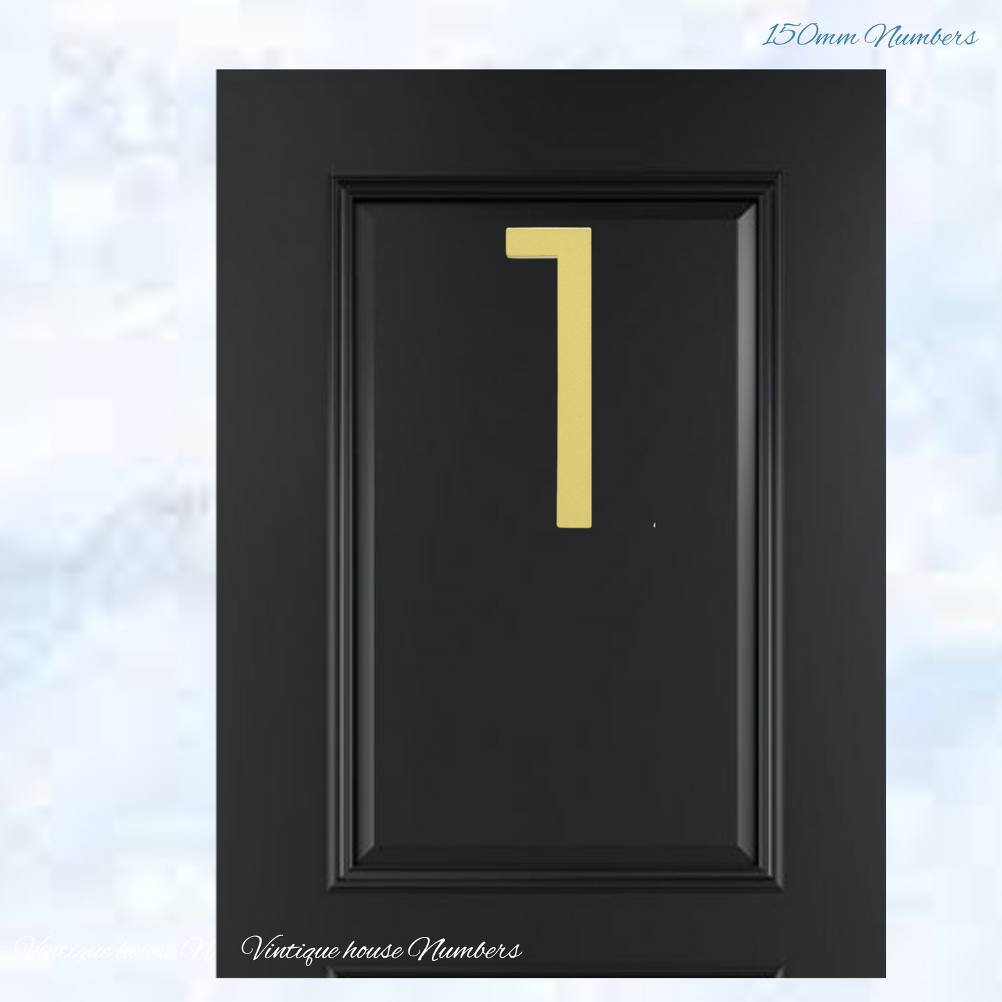 Narrow 150mm 304 Gold Aluminium floating Street numbers (0-9)