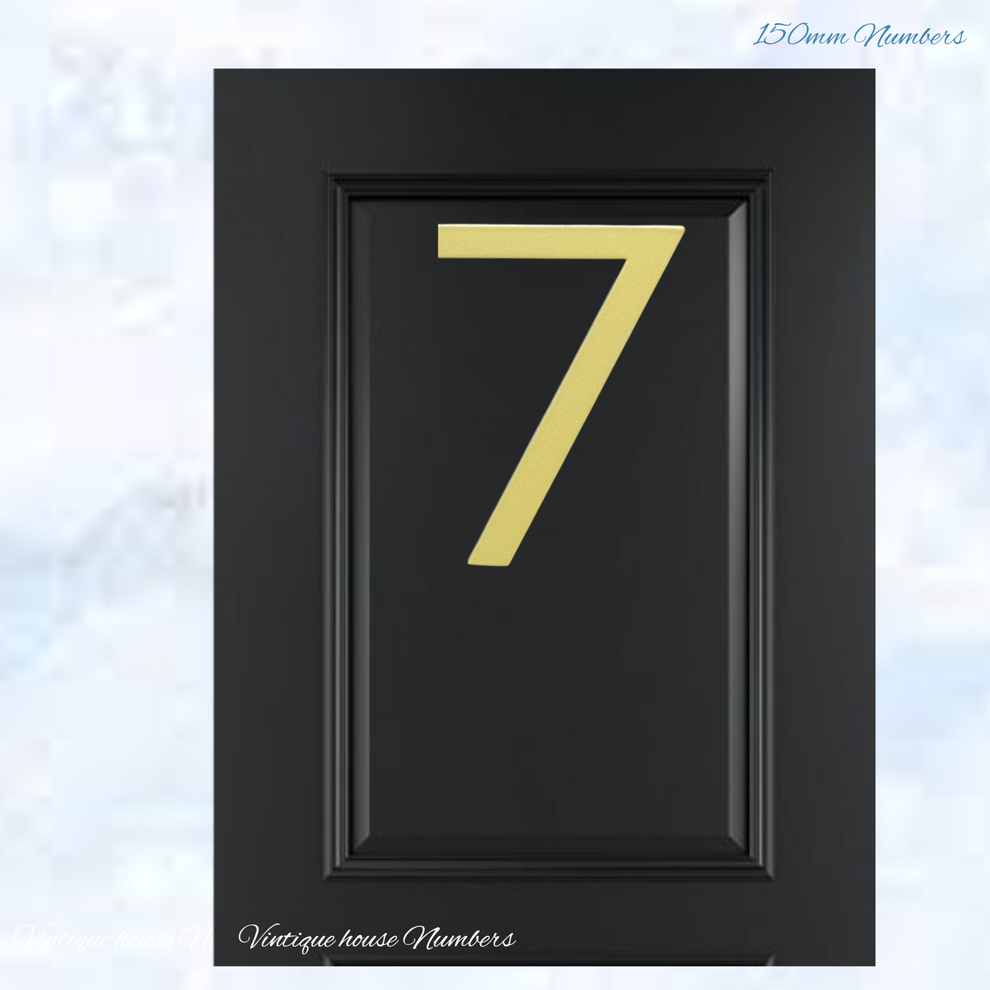 Narrow 150mm 304 Gold Aluminium floating Street numbers (0-9)