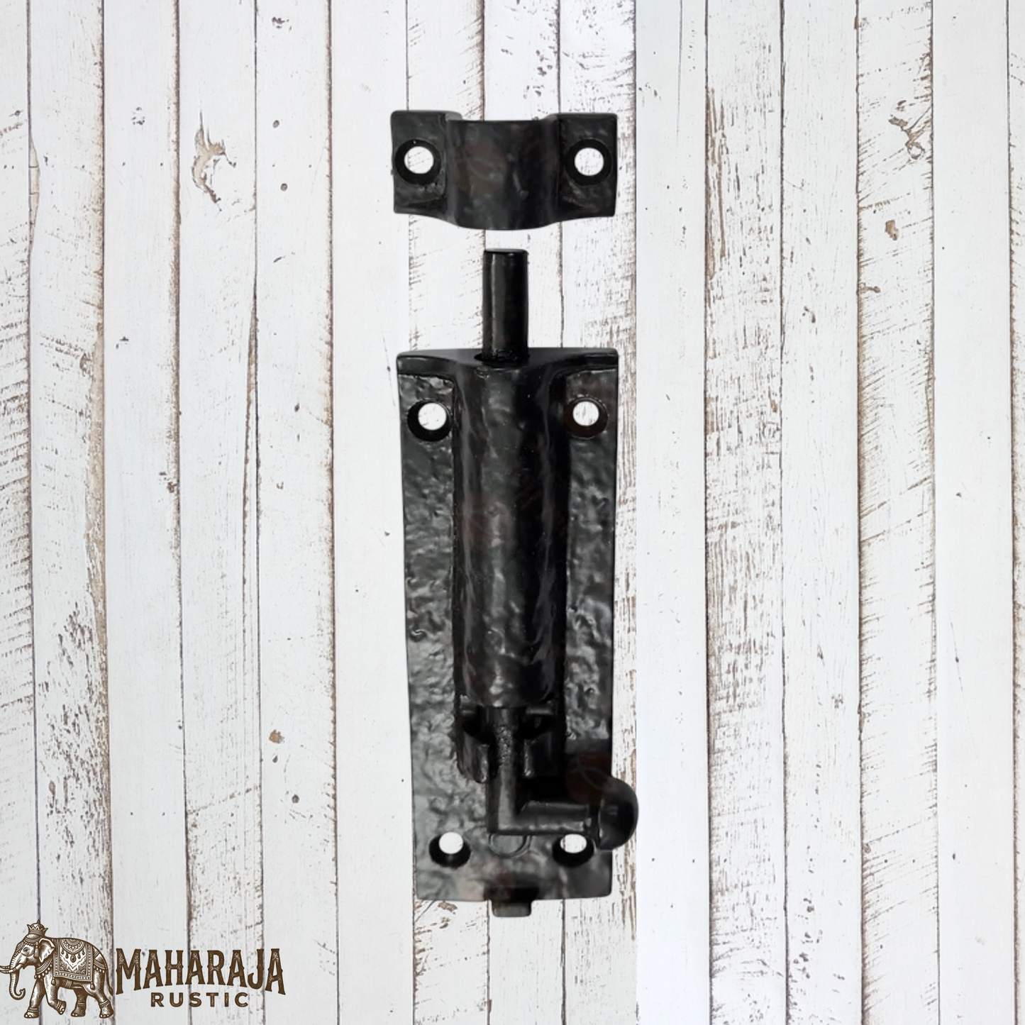 Cast Iron Rustic door or gate Bolt 100mm Long-Rustic Black (MAJ840)